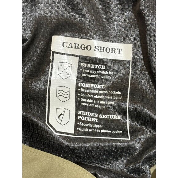 Orvis Cargo Shorts Men's Size 40 Khaki Stretch Breathable Comfort Hidden Pocket - Picture 3 of 9